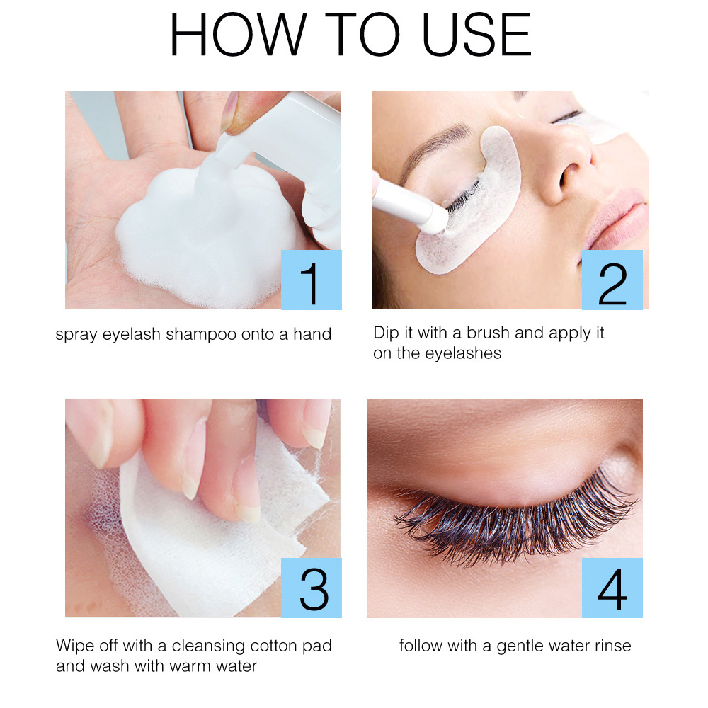 [ready] PANSLY Eyelash Shampoo Moisturizing Makeup Remover Shampoo Eyelash Shampoo 50ml MOLI