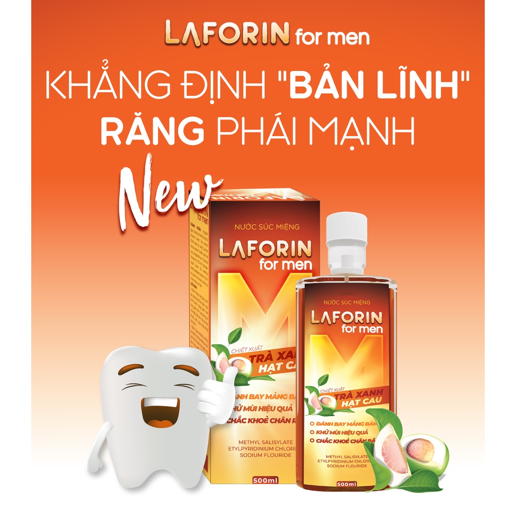 Nước Súc Miệng Laforin For Men 500ml Làm Sạch Miệng Hiệu Quả
