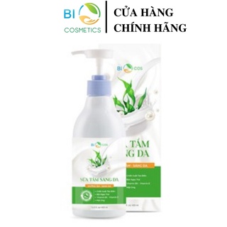 Sữa Tắm Trắng Da Body BIOCOS - Dưỡng Ẩm, Trắng Sáng, Chăm Sóc Phục Hồi Da 400ml.