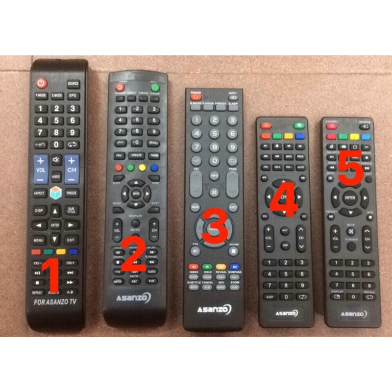 Điều khiển tivi asanzo các loại.