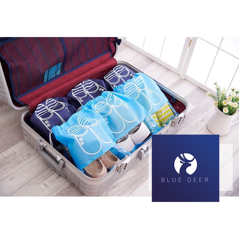 Túi Đựng Giày Dép - túi đựng giày bóng đá - Vải chống thấm nước nhẹ Size Lớn 44x32 - BLUE DEER