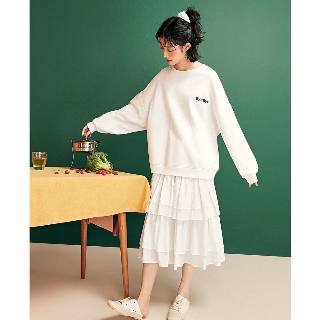Áo Sweater Nỉ In Chữ Dáng Rộng Dày Dặn Phong Cách Năng Động Trẻ Trung Hàn Quốc | BigBuy360 - bigbuy360.vn