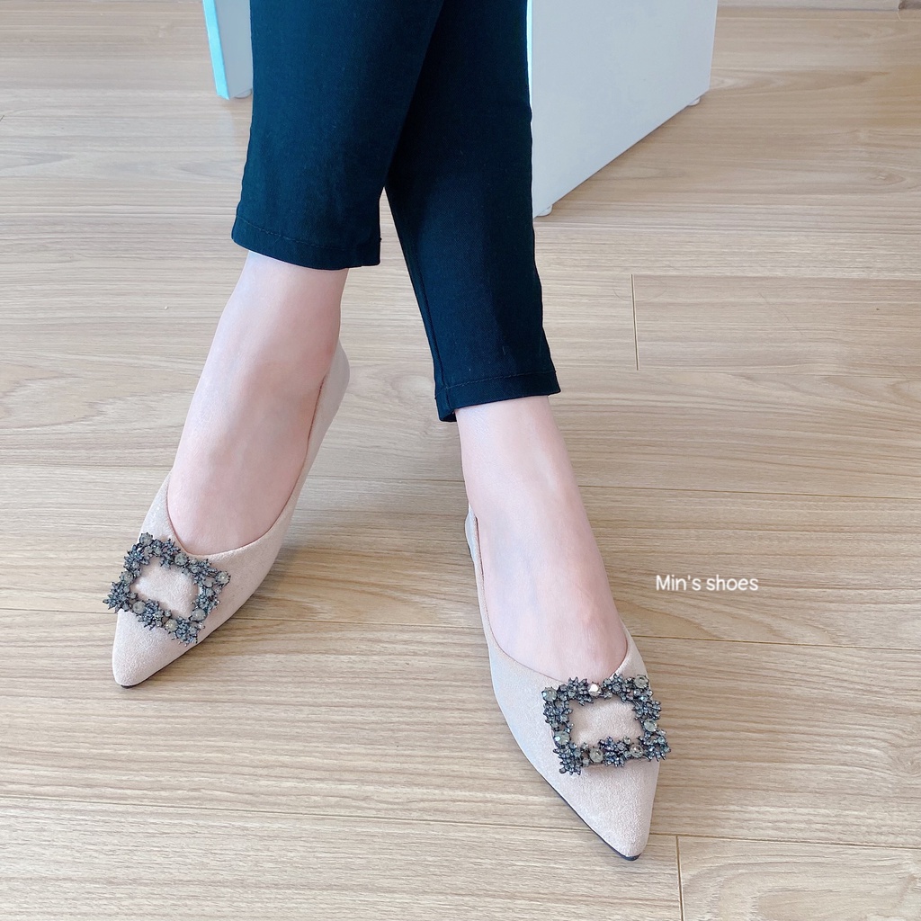 Min's Shoes - Giày Bệt B356 DA LỘN