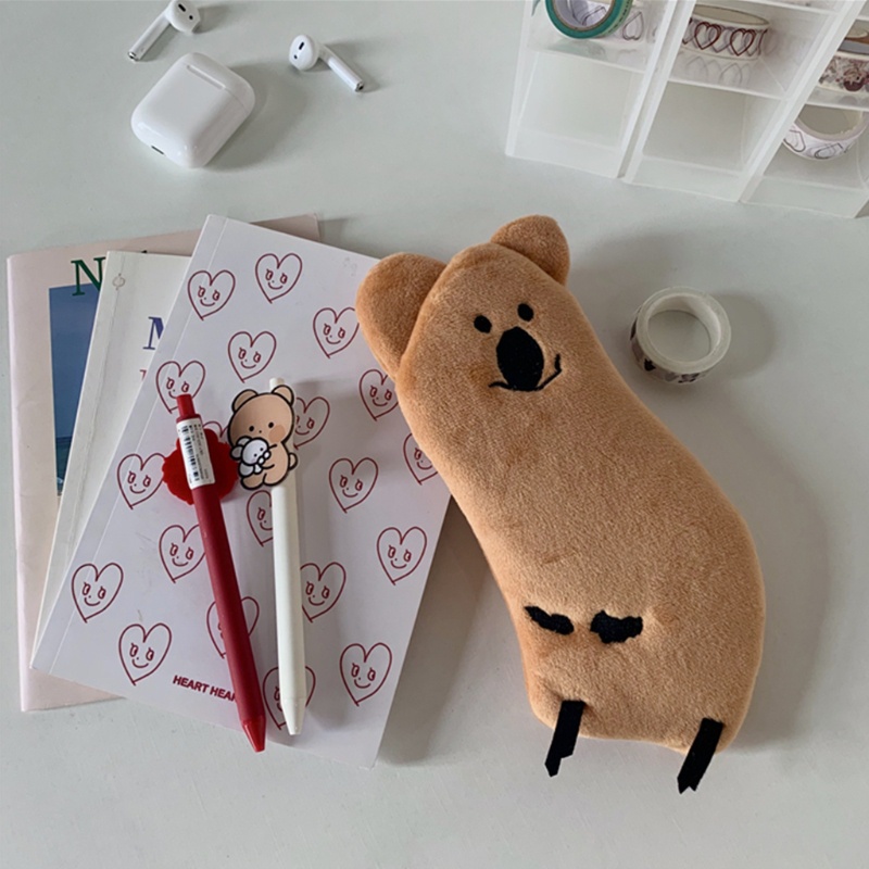 Túi đựng bút hình chú gấu koala nhồi bông mềm mại kiểu dáng xinh xắn cho nữ