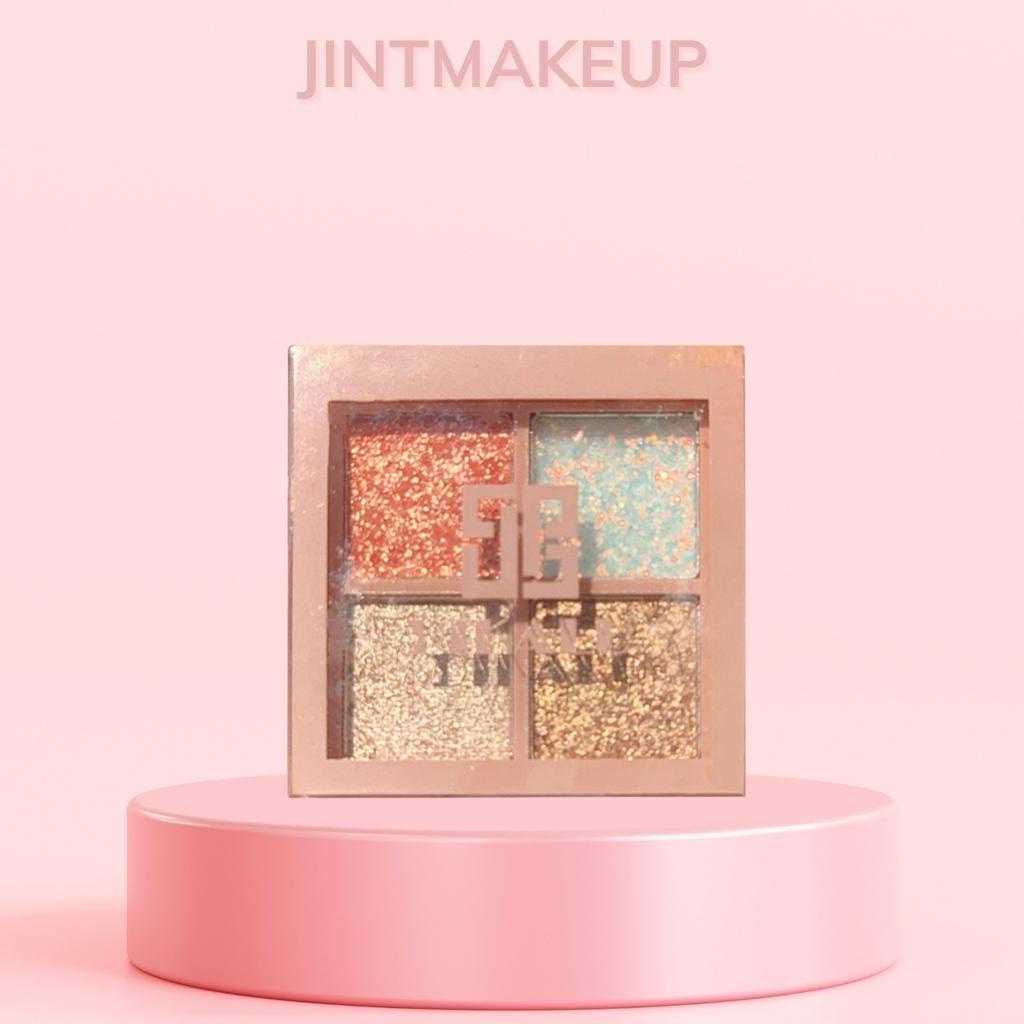 Phấn mắt DIKALU 4 ô nhũ siêu mịn - bảng phấn mắt JINT