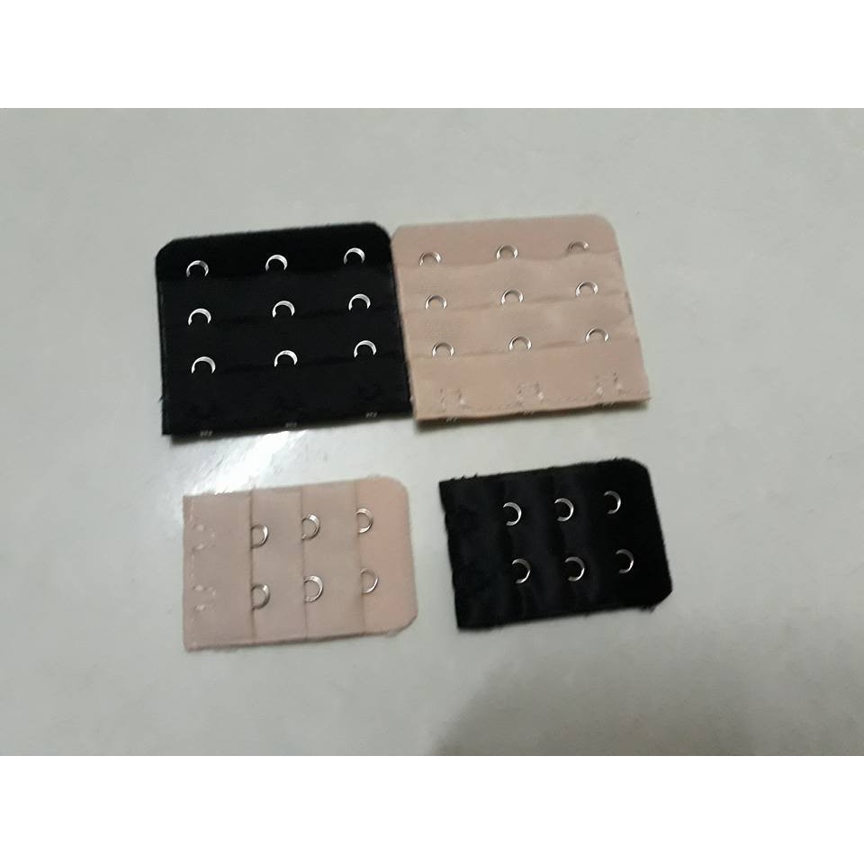 Móc nối dây áo ngực 2 móc, 3 móc, khoá nới rộng áo ngực không bị chật màu đen da