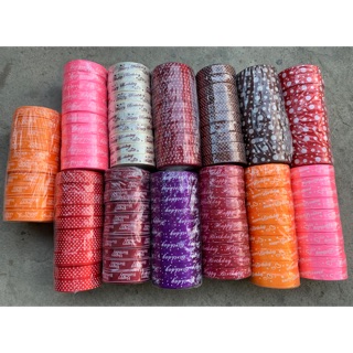 Combo ruy băng hoạ tiết 2cm