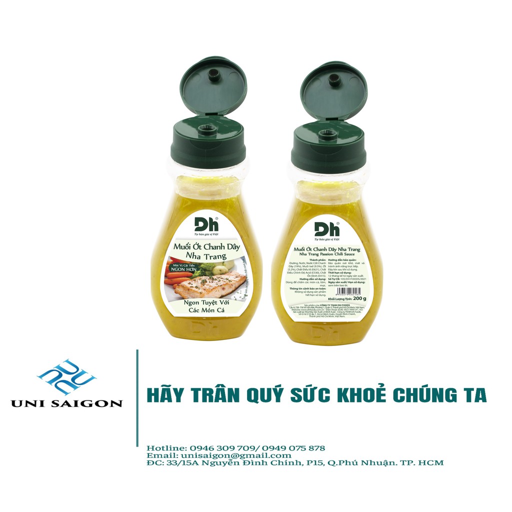 Hũ Muối Ớt Chanh Dây Nha Trang - Thương hiệu DH Foods