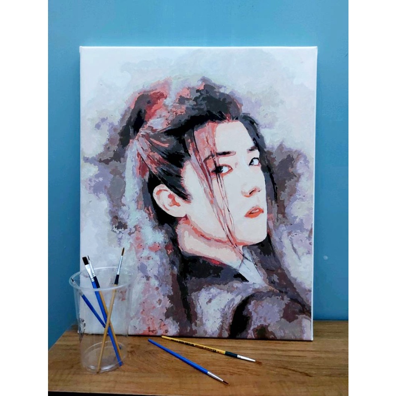 Bộ tranh sơn dầu acrylic Hamlet tô màu theo số trang trí nội thất làm quà tặng đặc biệt cỡ 40x50cm