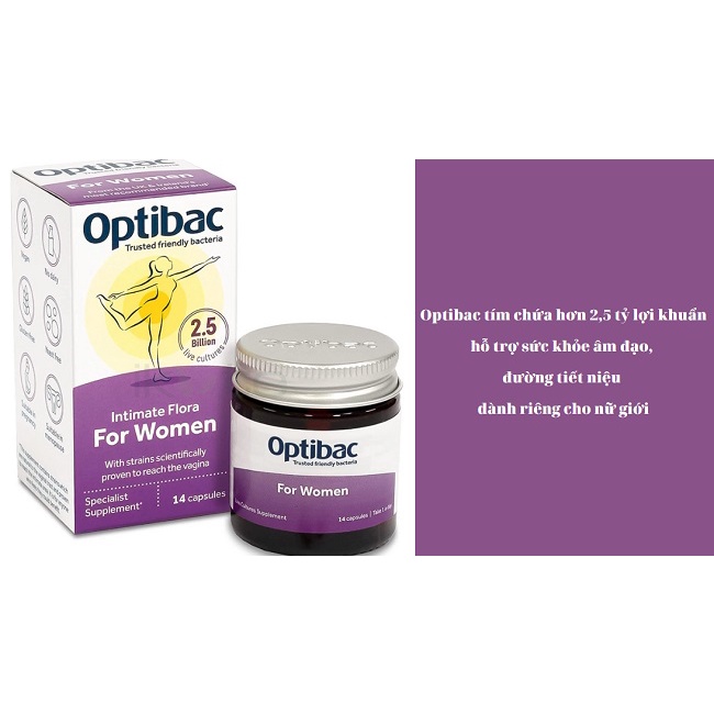 Men vi sinh Optibac Probiotics For Women, ngăn ngừa viêm nhiễm phụ khoa và đường tiết niệu cho phụ nữ [Hộp 30 viên]