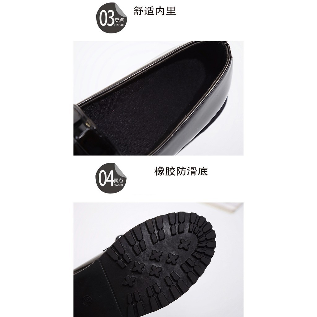 Giày lolita mũi nhọn da bóng, có nơ siêu xinh, dáng cơ bản T0909 | BigBuy360 - bigbuy360.vn