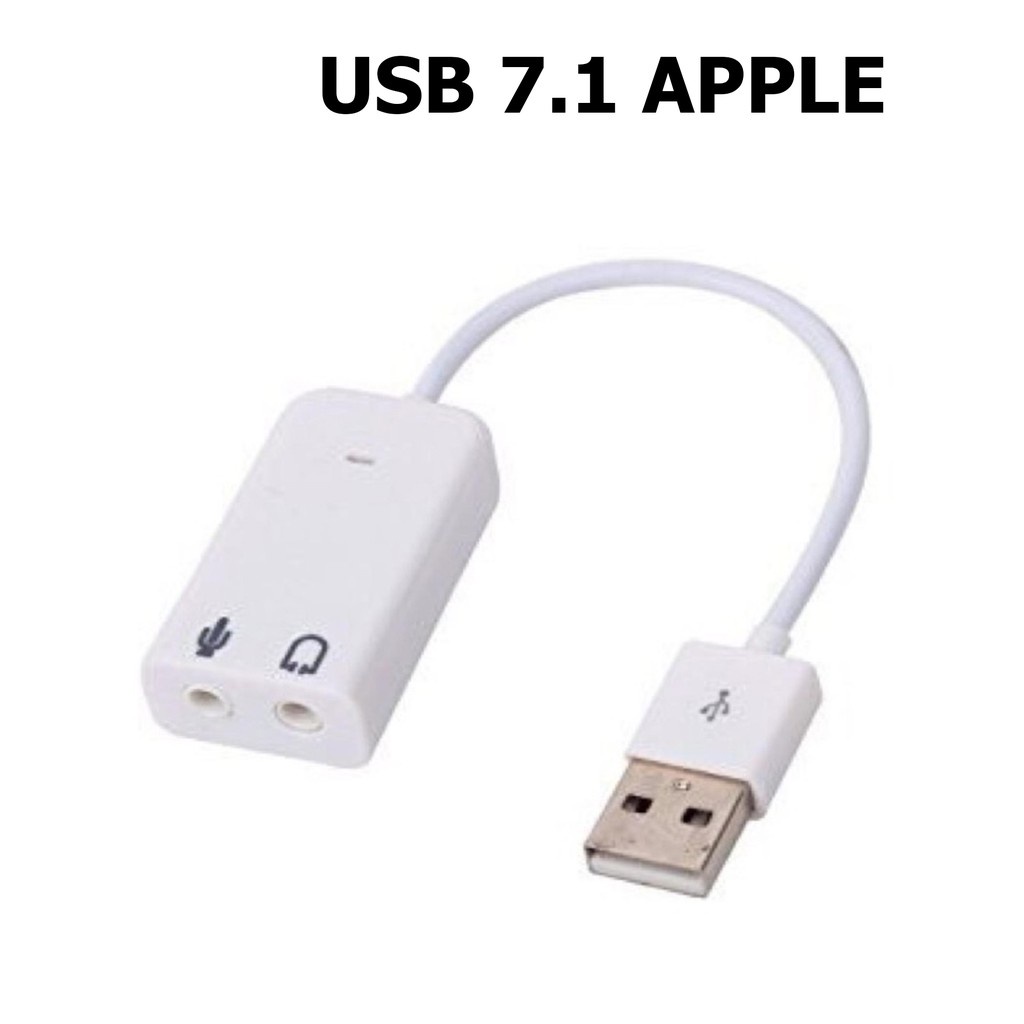 Usb Sound 7.1 Apple (Trắng,Có Dây,2 Lỗ)