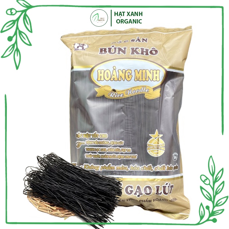 Bún Gạo Lứt Đen Giảm Cân, Ăn Kiêng, Eatclean Hoàng Minh Gói 500g