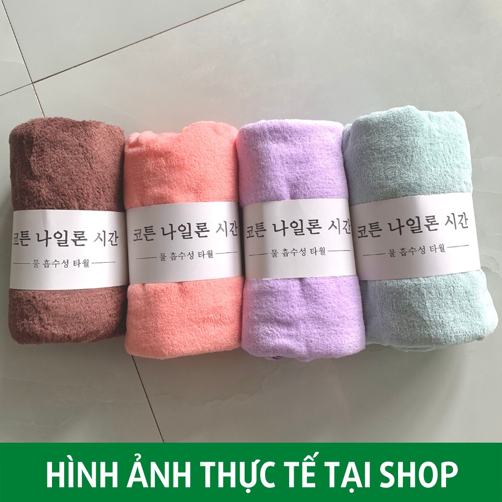 Khăn tắm lông cừu Hàn Quốc size lớn 70x140 khăn cao cấp mềm mịn đẹp