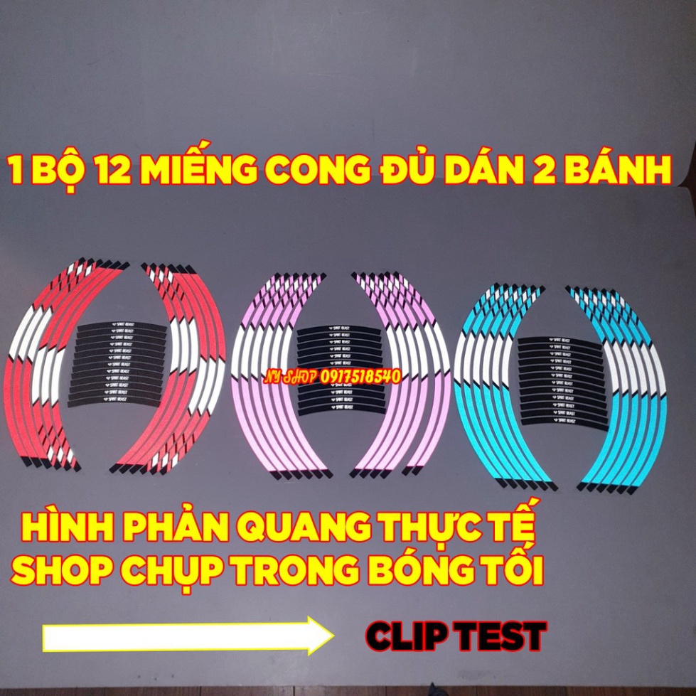 Tem dán vành phản quang 3M Spirit Beast(L4) Ảnh thật Sp