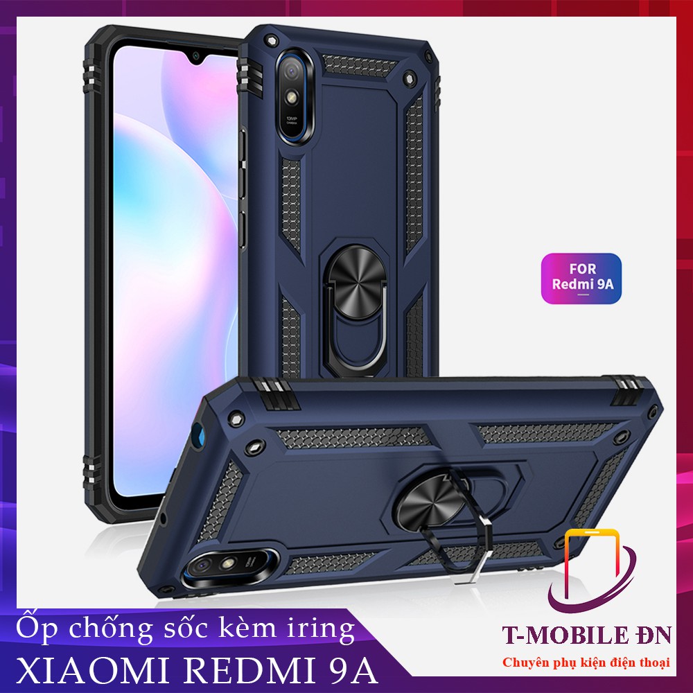 FREESHIP 50k_Ốp lưng Xiaomi Redmi 9A , Ốp chống sốc 2 lớp kèm nhẫn iring làm giá đỡ cho Redmi 9A