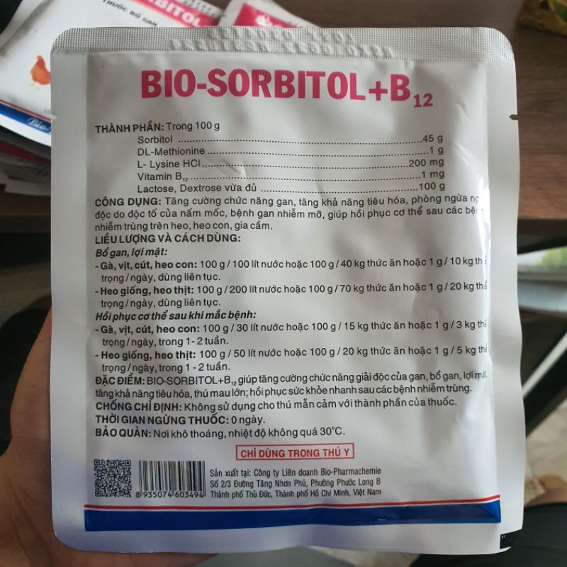 GIẢI ĐỘC GAN - BIO SORBITOL B12 - 100G