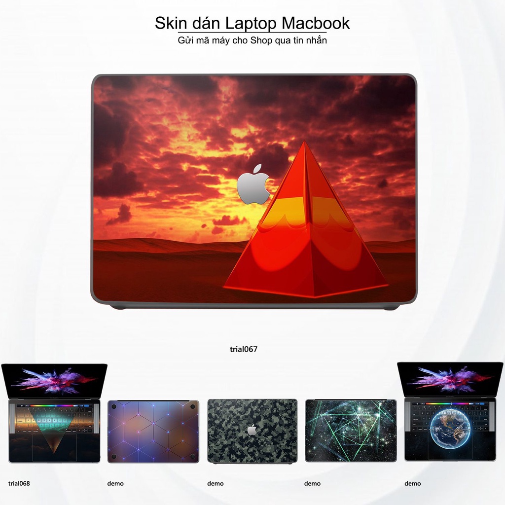 Skin dán Macbook mẫu Đa giác (đã cắt sẵn, inbox mã máy cho shop)