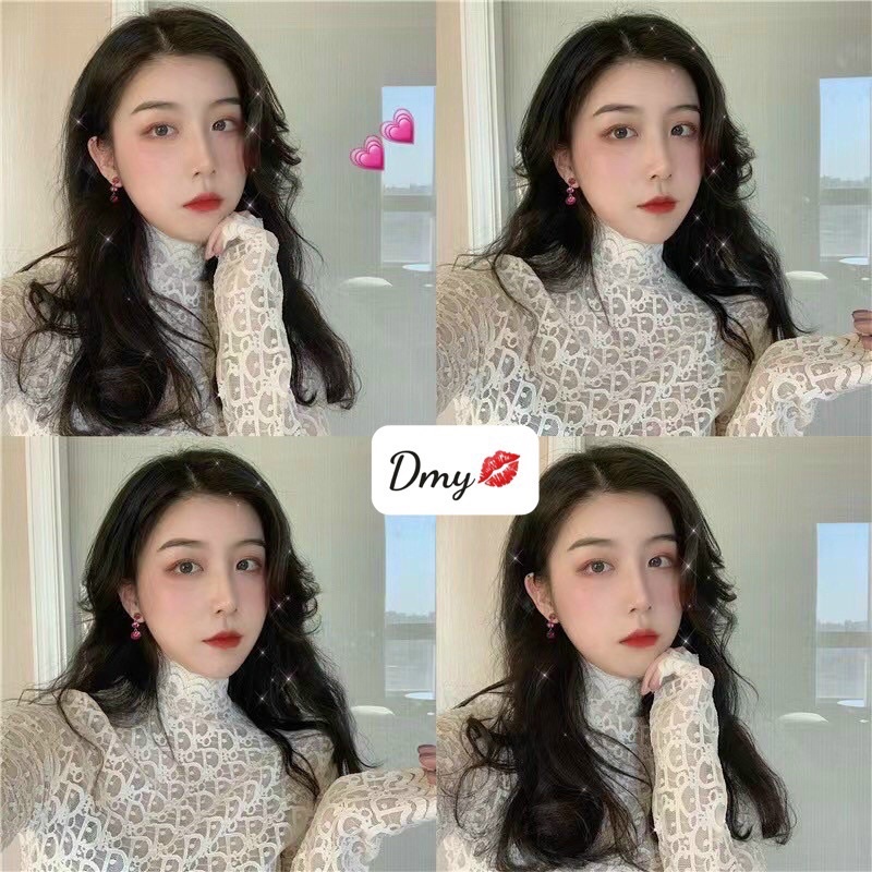 Áo ren dior cổ lọ