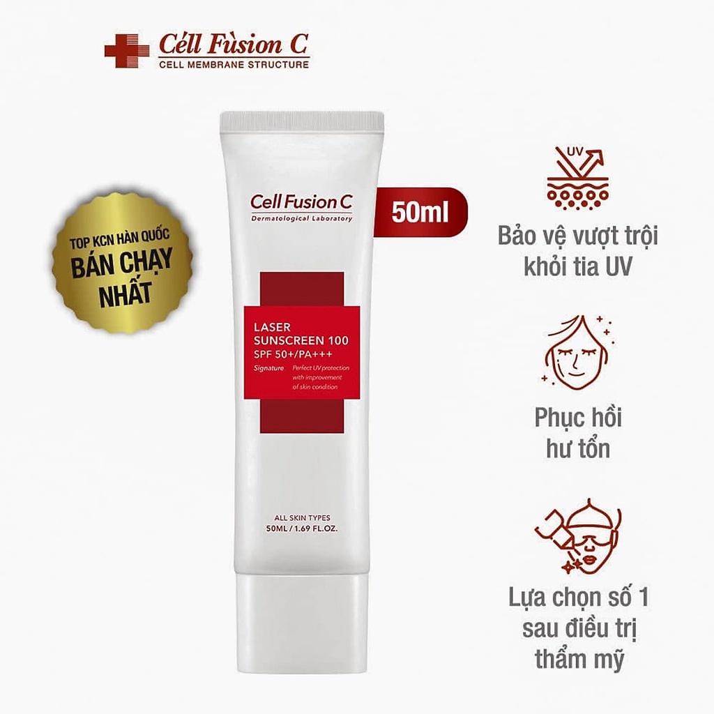 Kem chống nắng Cell Fusion C Laser Sunscreen 100 SPF50+/PA+++ 50ml