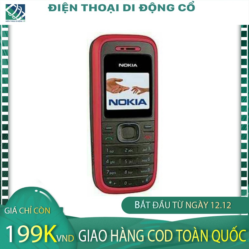 Điện thoại cổ Nokia 1208 tặng kèm phụ kiện - BH 12 tháng 1 đổi 1 Trong 1 Tháng Đầu Tiên