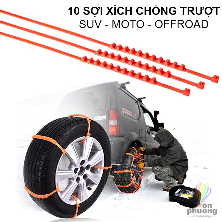 [FREESHIP 20K]10 sợi dây xích chống trượt bánh offroad xe hơi mô tô pkl chuyên dụng - MUÔN PHƯƠNG SHOP