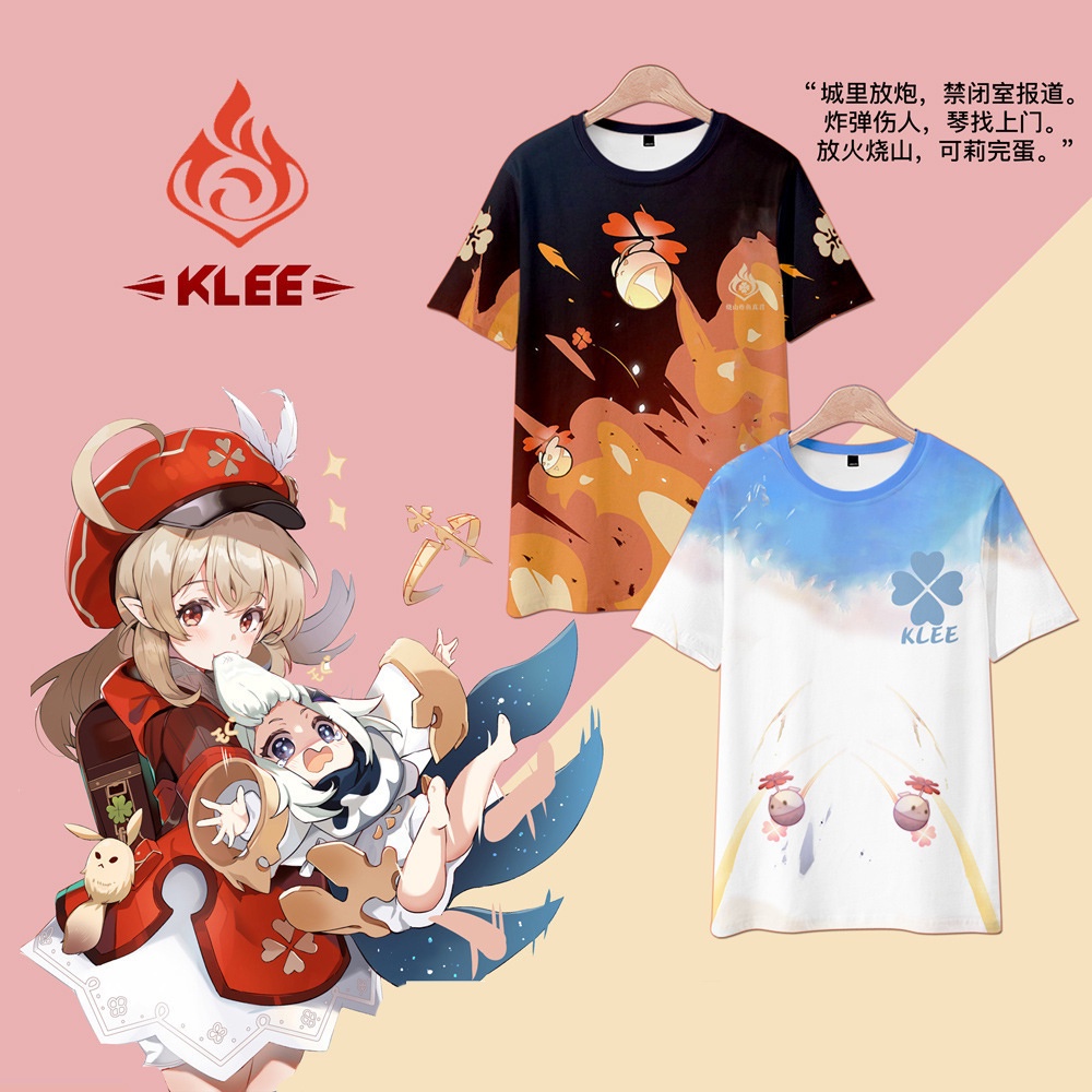 Áo Thun Tay Ngắn Dáng Rộng In Hình Anime Keli Hai Chiều Qingbaradi Luke