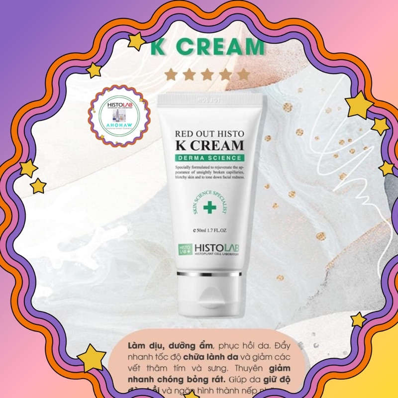 Kem Dưỡng Ph ục Hồi Da B5, Vitamin K - Red Out Histo K Cream