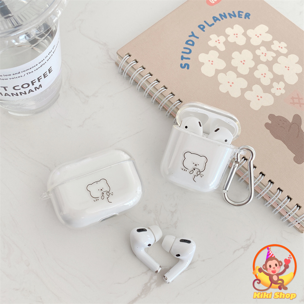 Vỏ Đựng Bảo Vệ Hộp Sạc Tai Nghe Airpods 1 / 2 Hình Chú Gấu Rilakkuma