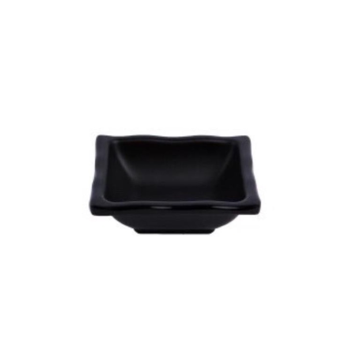 Chén chấm vuông Melamine màu đen nhám (CC41N)