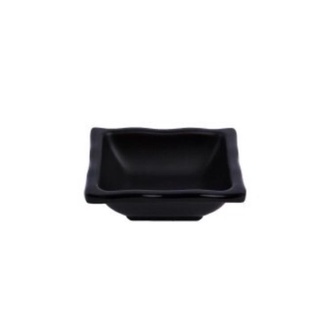 Chén chấm vuông Melamine màu đen nhám