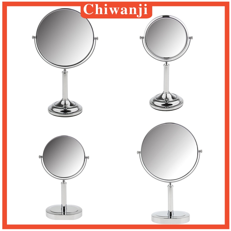 [CHIWANJI] 2xFree Standing Vanity Dual Side Bathroom Make Up Mirror 3x Magnification