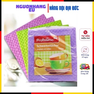 KHĂN LAU ĐA NĂNG XỐP VẢI PROFISSIMO ĐỨC (5 cái/1 túi)