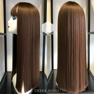 Tóc giả rãnh da đầu - Tóc thẳng suông đuôi bằng C8268
