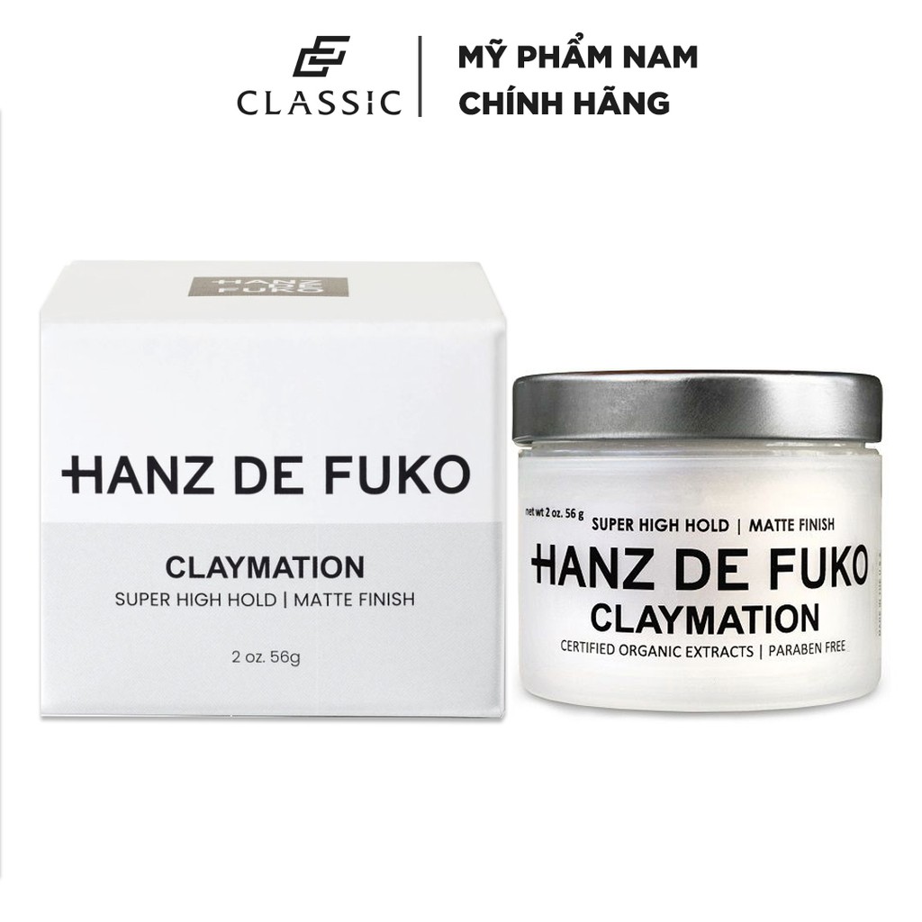 Sáp Vuốt Tóc Hanz de Fuko Claymation 56g - Chính Hãng