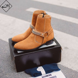 [Tặng lót tăng chiều cao] HARNESS BOOTS - CHELSEA BOOTS DA BÒ 100%