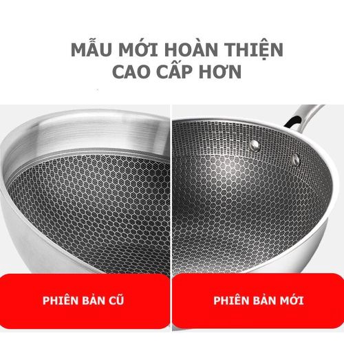Chảo chống dính inox 304 vân tổ ong chảo đức chính hãng phù hợp mọi loại bếp thích hợp mang đi dã ngoại