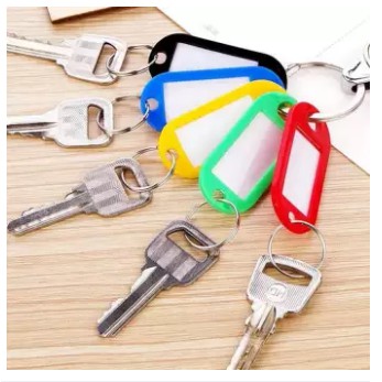 50 Cái Nhựa Đầy Màu Sắc PP Keychain Thẻ Vali Đăng Nhập Khách Sạn Số Phân Loại Thẻ Mềm Tái Sử Dụng