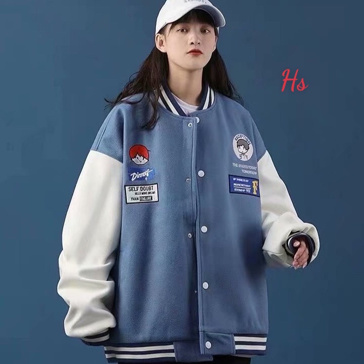 Áo Bomber Logo Cậu Bé Reception Đủ 3 Màu Hót Trend 2021 Unisex X.Store  - Áo Khoác Bomber Chất Liệu Kaki Chất Đẹp