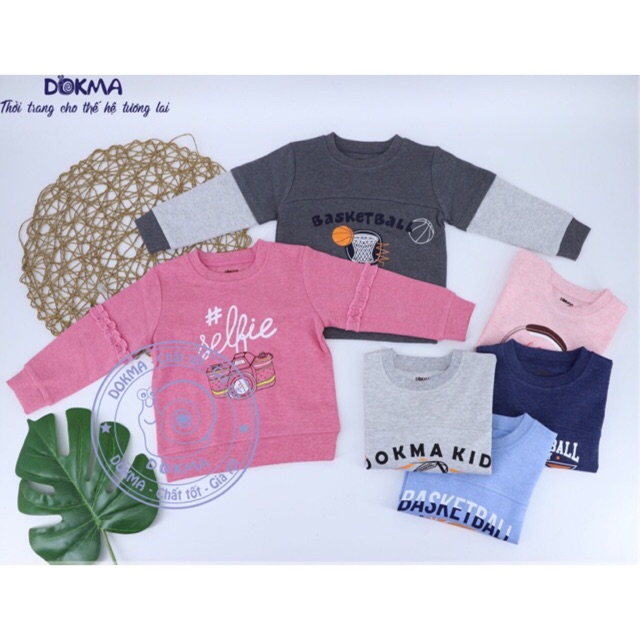 [Dokma] Áo cổ tròn dài tay 1-5Y