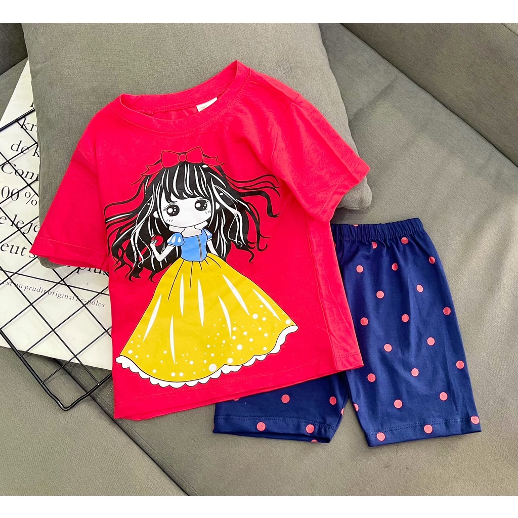 Đồ bộ bé gái 23-42kg phom rộng thoải mái thun cotton 4 chiều co giãn mạnh đồ bộ trẻ em