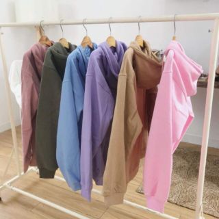 ÁO HOODIE BASIC CÁC MÀU PASTEL UNISEX