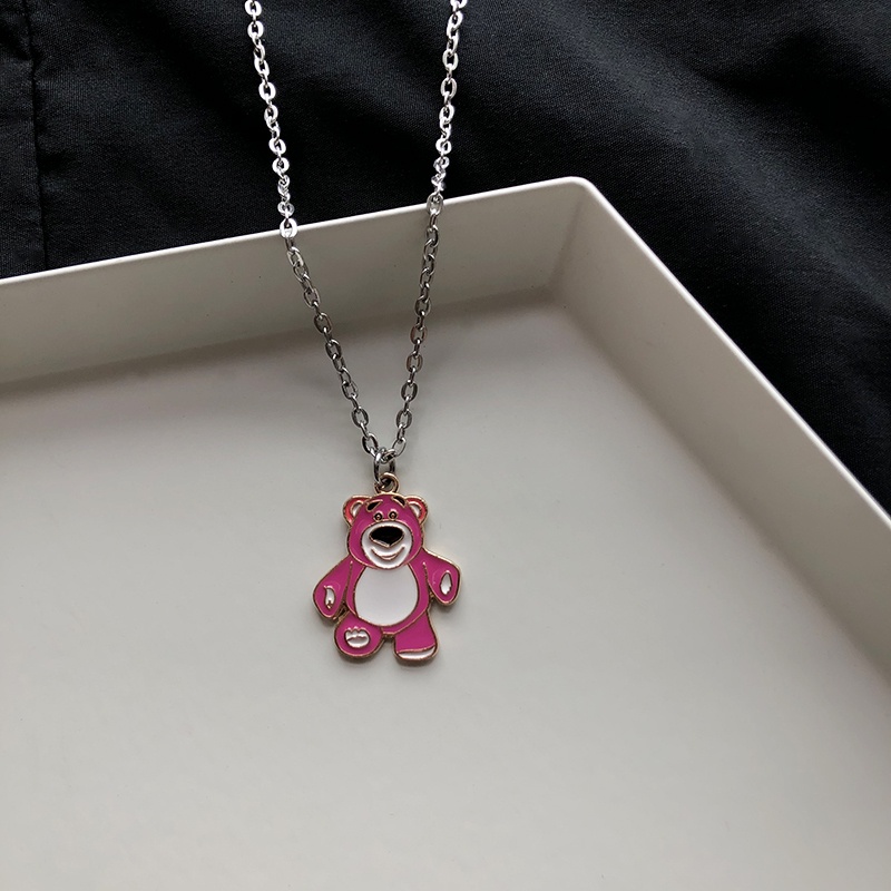 Vòng Cổ Mặt Hoạt Hình Gấu Dâu Tây Harajuku Đơn Giản Và Đa Năng Phụ Kiện Mát Mẻ