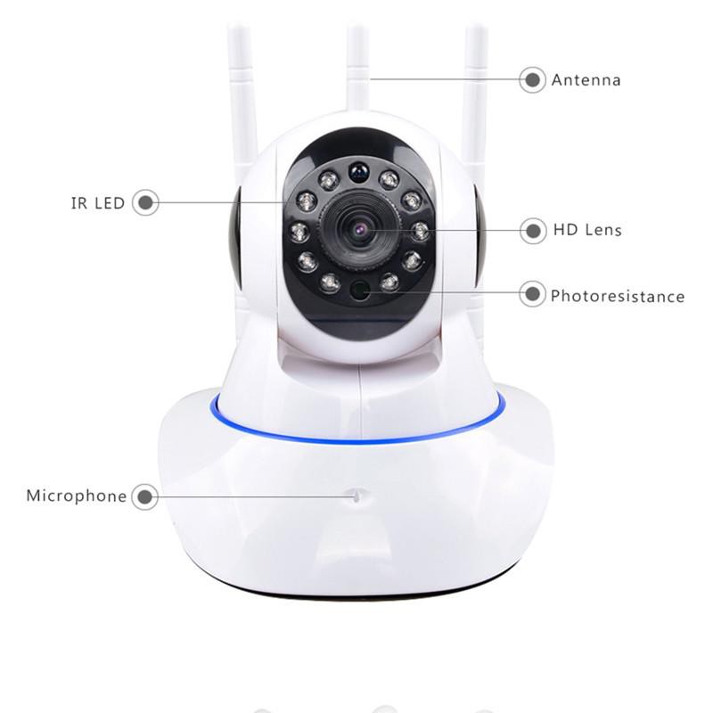[Mã SKAMPUSHA7 giảm 8% đơn 250k]CAMERA IP WIFI TRONG NHÀ X8100 3 ANTEN DÙNG APP YOOSEE XOAY 360 ĐỘ BẮT SÓNG MẠNH HƠN | BigBuy360 - bigbuy360.vn