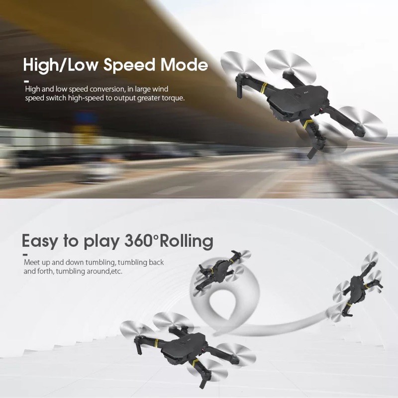 Flycam E58 wifi, camera 4K, tặng túi đựng ( có thể độ lên pin 1200mah)