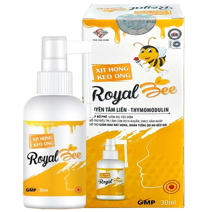 Xịt Họng Keo Ong Royal Bee -  Hỗ trợ giảm đau rát họng và khản tiếng do ho kéo dài 30ML