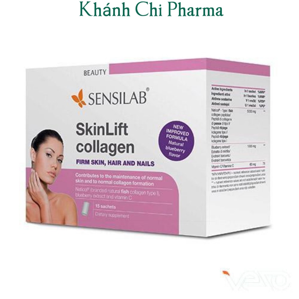 Skinlift Collagen hộp 15 gói. Bổ sung colagen giúp đẹp da, làm chậm quá trình lão hóa ( Hàng chính hãng)