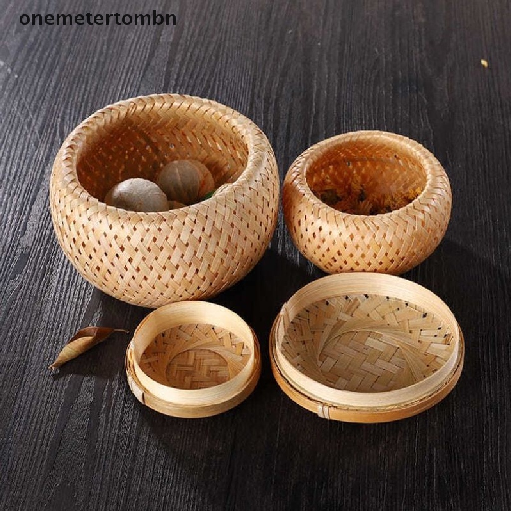 1 Rổ Tre Đan Hai Lớp Có Nắp Đậy Tiện Dụng