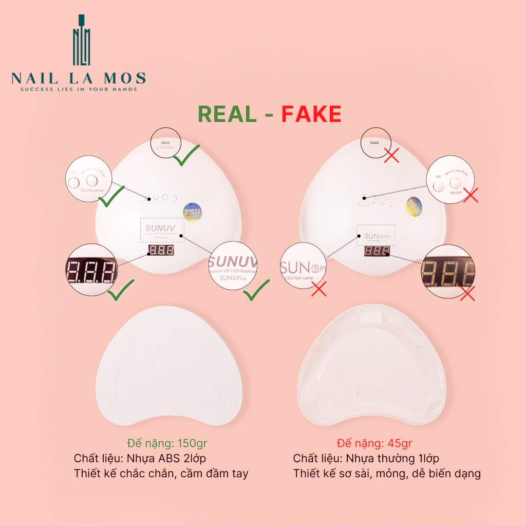 Máy hơ gel Sun 5 Plus 48W 36 bóng đèn - Hàng chính hãng công ty Sun UV/LED - bảo hành 1 năm