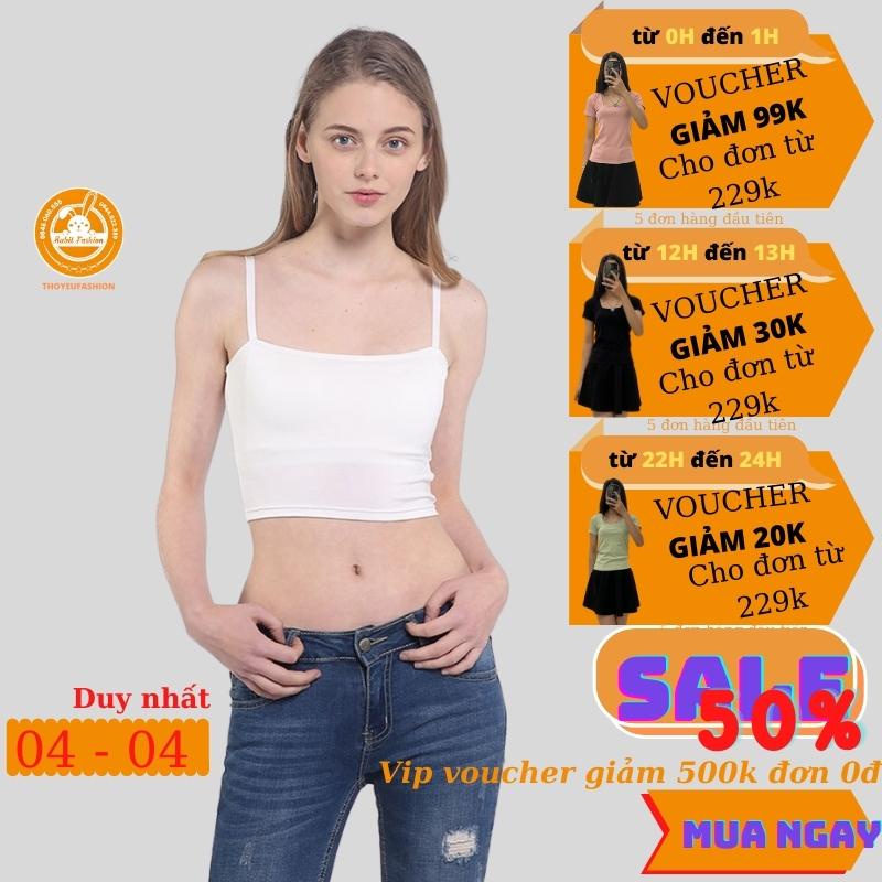 Áo 2 Dây Ôm Sát Chất Bozip Co Dãn Loại Đẹp Không Bai Nhão Xổ Lông Dễ Phối Đồ Hợp Thời Trang